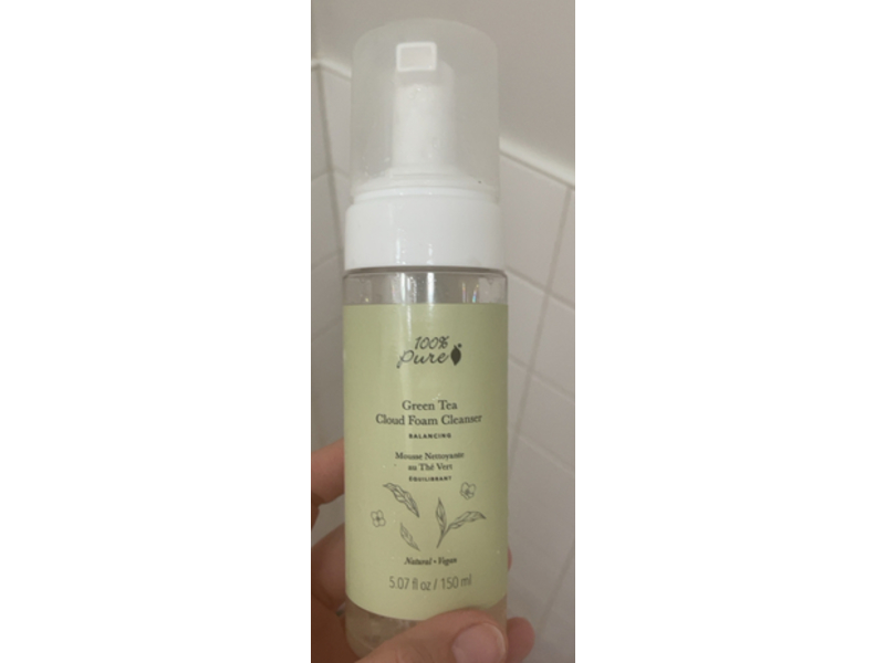 100% Pure Cloud Foam Cleanser, Green Tea, 5.07 fl oz/150 mL