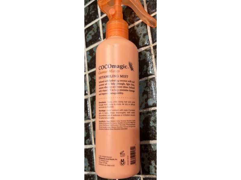 Cocomagic Detangling Mist, Coconut Mango Coconut Oil, 8 fl oz/236 mL