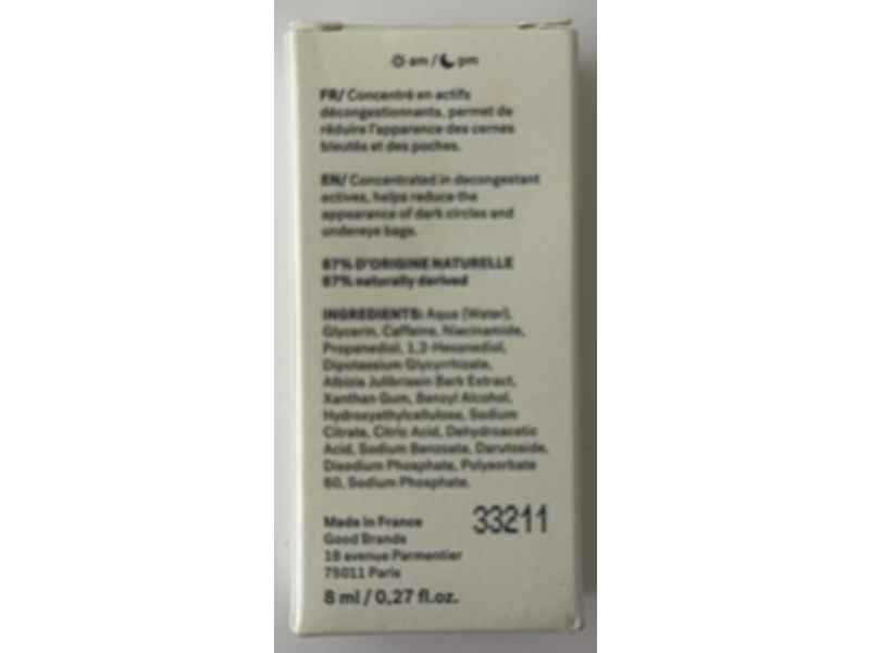 Typology L33 Eye Serum, Caffeine 5% + Niacinamide 5%, 0.27 fl oz/8 mL