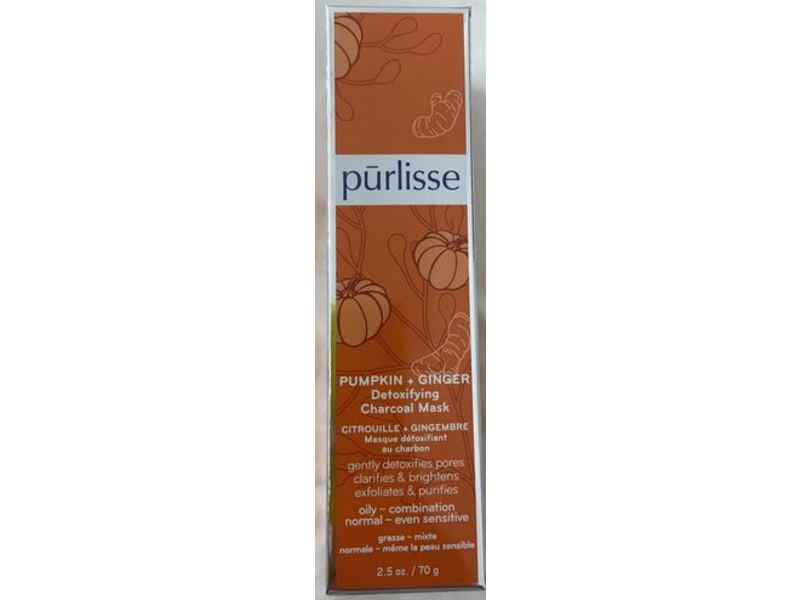 Purlisse Detoxifying Charcoal Mask, Pumpkin + Ginger, 2.5 oz/70 g