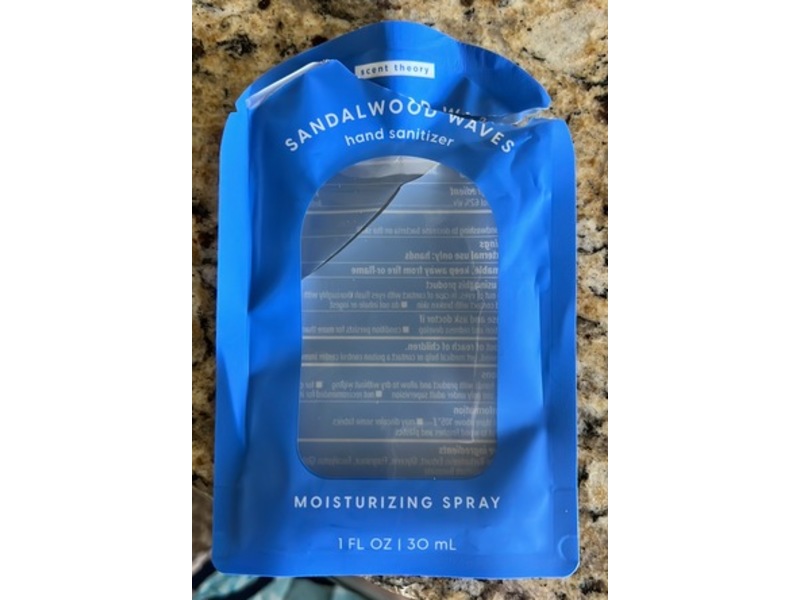 Scent Theory Hand Sanitizer Moisturizing Spray, Sandalwood Waves, 1 fl oz/30 mL