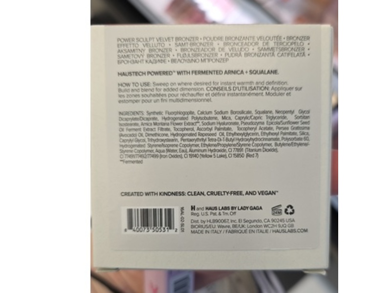 Haus Labs By Lady Gaga Power Sculpt Velvet Bronzer, Soleil Sand Fair, 0.39 oz/11 g