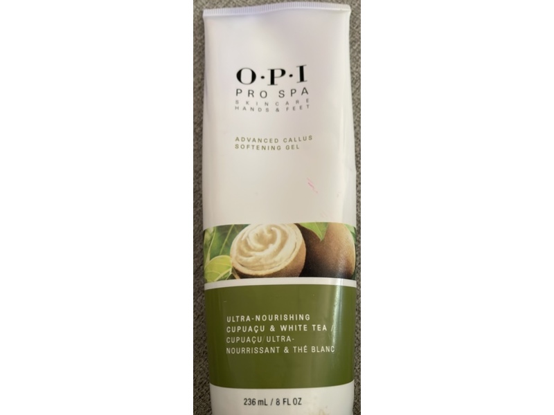 O.P.I Pro Spa Ultra-Nourishing Advanced Callus Softening Gel, Cupuacu & White Tea, 8 fl oz/236 mL