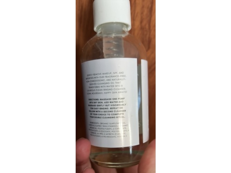 Clover By Clove + Hallow Makeup Melt Oil Cleanser, Fragrance Free, 4 oz/118 mL