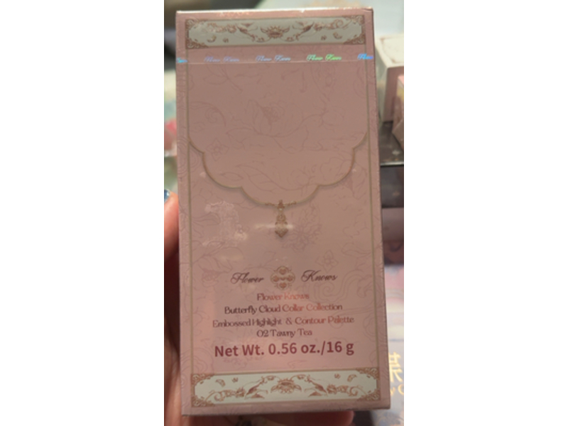 Flower Knows Butterfly Cloud Collar Embossed Highlight & Contour Palette, 02 Tawny Tea, 0.56 oz/16 g