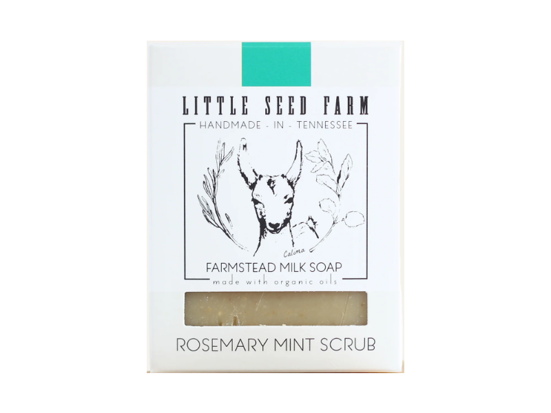 Little Seed Farm Framstead Milk Soap, Rosemary Mint Scrub, 4.75 oz/134 g, Pack Of 3
