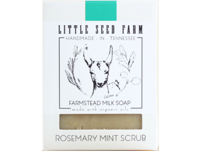Little Seed Farm Framstead Milk Soap, Rosemary Mint Scrub, 4.75 oz/134 g, Pack Of 3
