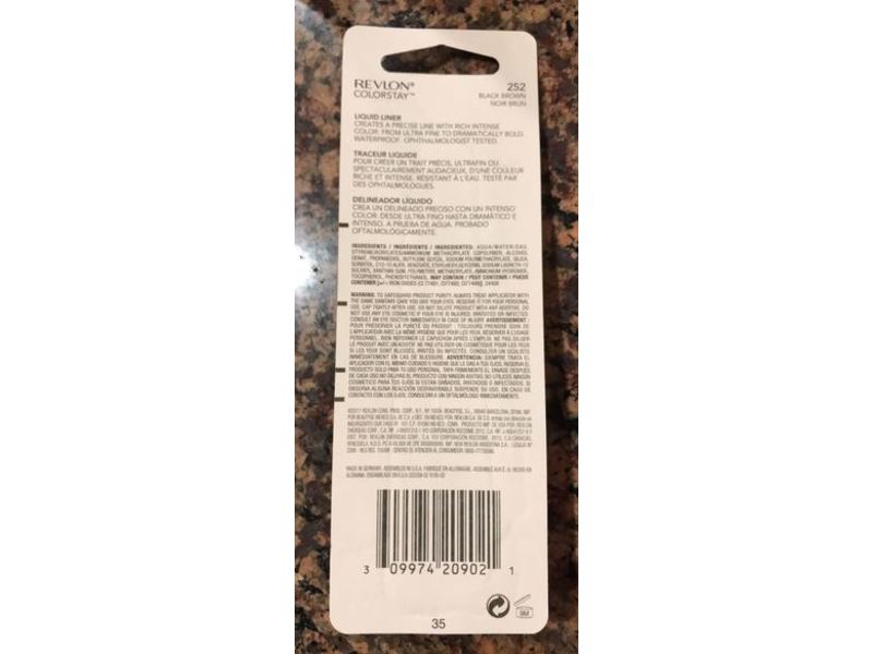 Revlon ColorStay Liquid Liner, Black Brown, 0.08 fl oz/2.5 mL