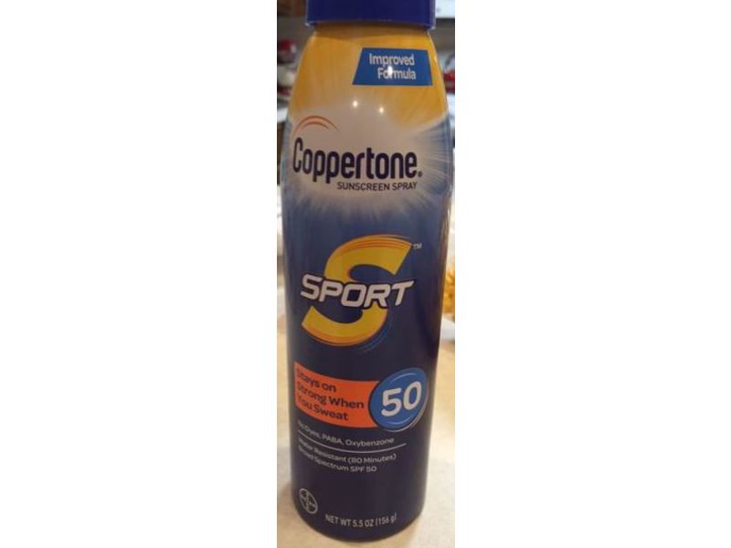 Coppertone Sport 4 - In - 1 Sunscreen Spray, SPF 50, 5.5 oz/156 g