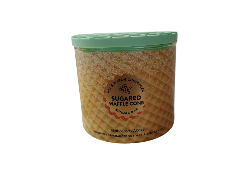 Bath & Body Works Sundae Bar Candle, Sugared Waffle Cone, 14.5 oz/411 g