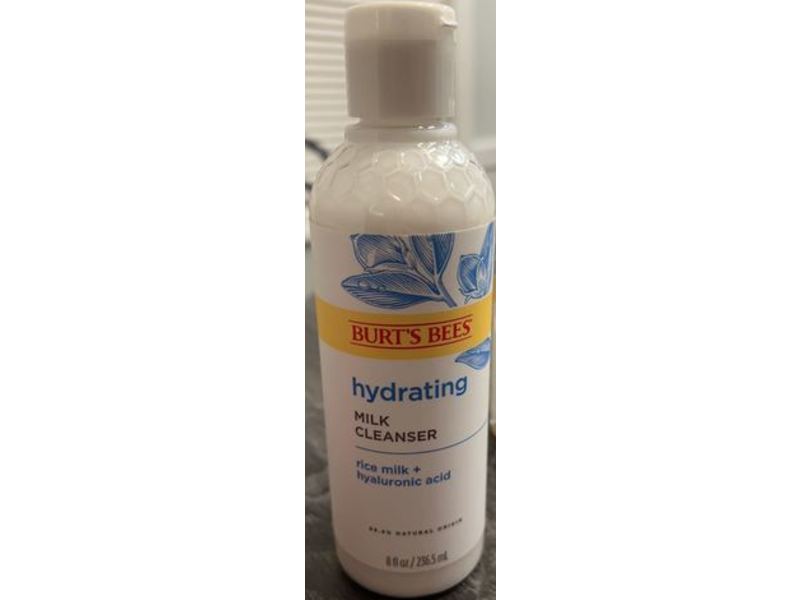 Burt's Bees Hydrating Milk Cleanser, Rice Milk + Hyaluronic Acid, 8 fl oz/256.5 mL