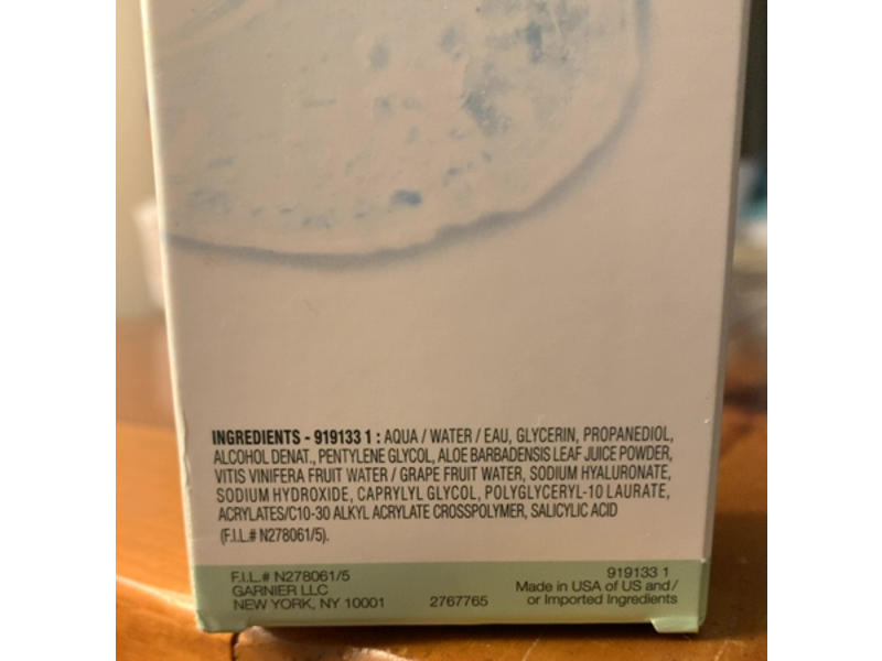 Garnier Green Labs Super Hydrating 3 In 1 Serum Gel, Hyalu - Aloe, 2.4 fl oz/72 mL