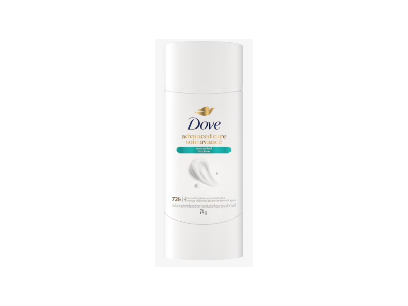 Dove Advanced Care Antiperspirant, Unscented , 74 g