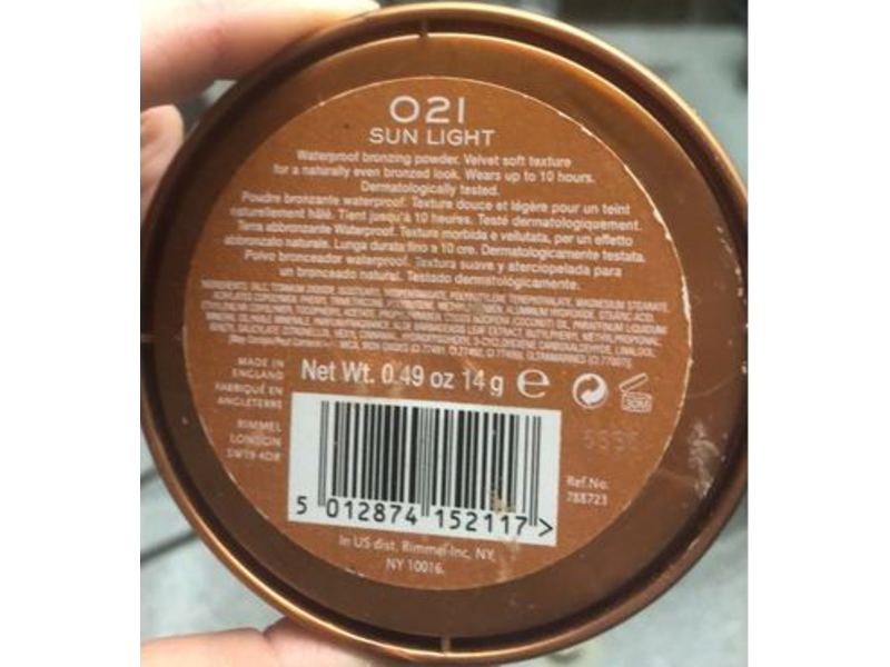 Rimmel London Natural Bronzer, Sun Light, 0.49 oz / 14 g