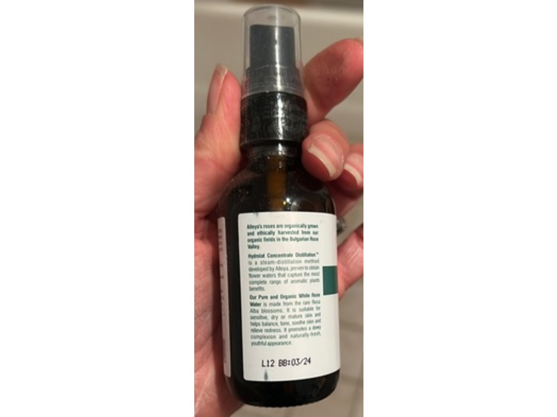 Alteya Organics White Rose Water, 2 fl oz/60 mL