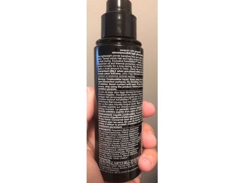 Paul Mitchell Awapuhi Wild Ginger Mirrorsmooth High Gloss Primer, 3.4 fl oz/100 mL