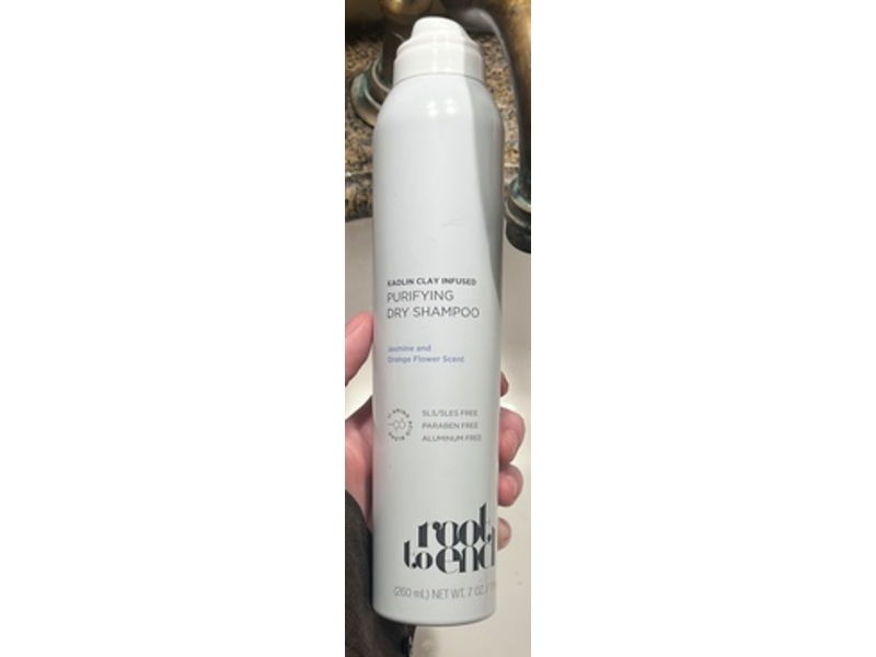 Root To End Kaolin Clay Infused Purifying Dry Shampoo, Jasmine & Orange Flower Scent, 7 oz/260 mL