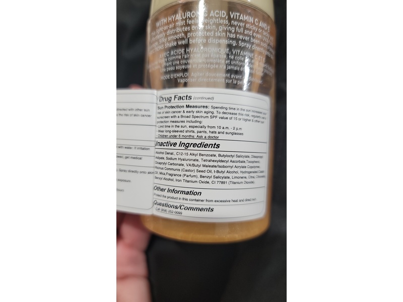 Kopari Golden Sunglaze Sheer Sunscreen Body Mist, SPF 50, 5 fl oz/150 mL