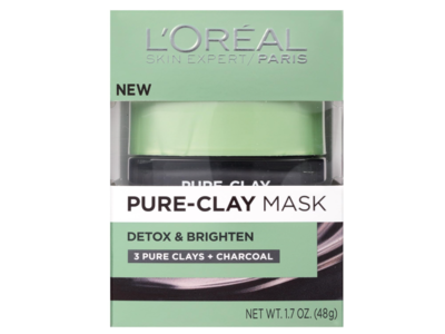 L'Oreal Paris Pure Clay Mask, Detox & Brighten, 1.7 oz/50 mL