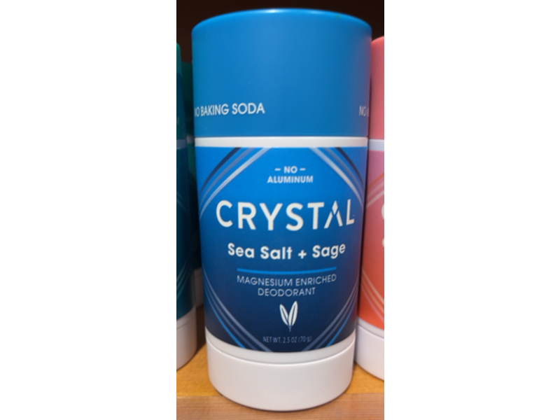 Crystal Magnesium Enriched Deodorant, Sea Salt + Sage, 2.5 oz/70 g