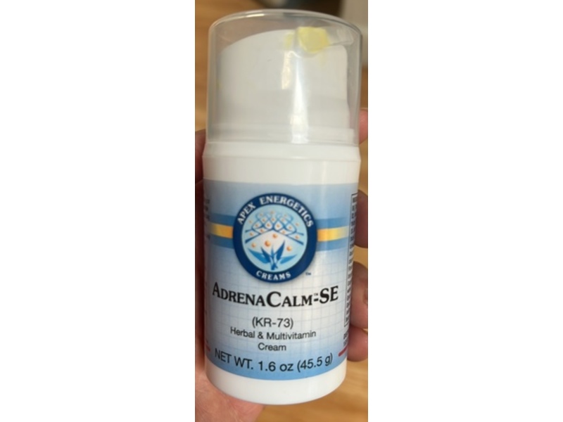 Apex Energetics Adrena Calm-SE Herbal & Multivitamin Cream, KR-73, 1.6 oz/45.5 g
