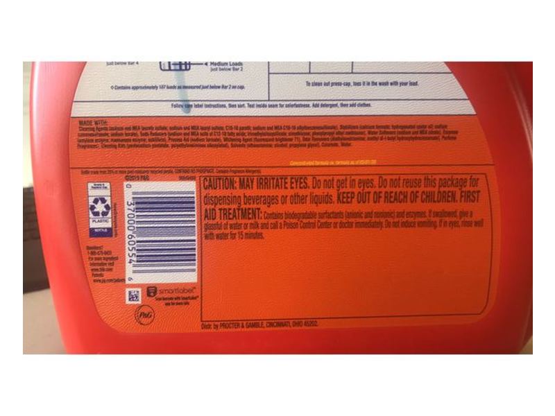 Tide Detergent, Original, 154 fl oz/4.55 L, 107 Loads