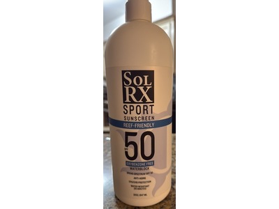 SolRX Sport Sunscreen, SPF 50, 32 fl oz/947 mL