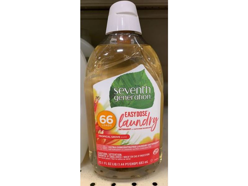 Seventh Generation Easy Dose Laundry Detergent, Tropical Grove Scent, 66 Loads, 23.1 fl oz/683 mL