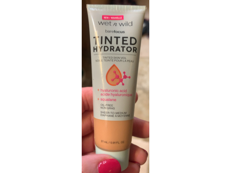 Wet n Wild Barefocus Tinted Hydrator, Hyaluronic Acid + Squalane, Tan Medium Deep, 0.91 fl oz/27 mL