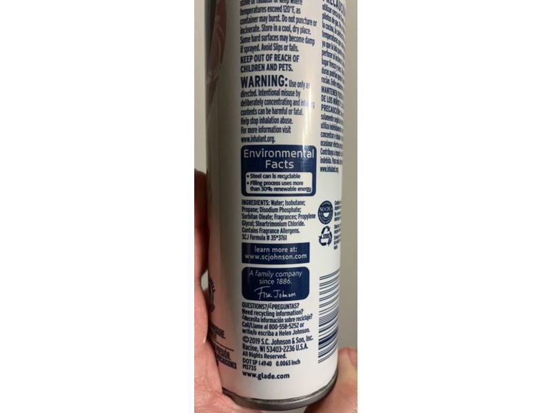 Glade Spray, White Tea & Lily, 8 oz/227 g