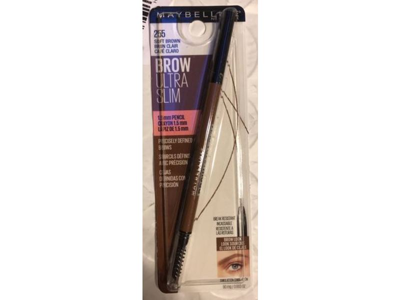 Maybelline Brow Ultra Slim Defining Eyebrow Pencil, Soft Brown, 0.003 oz/90 mg