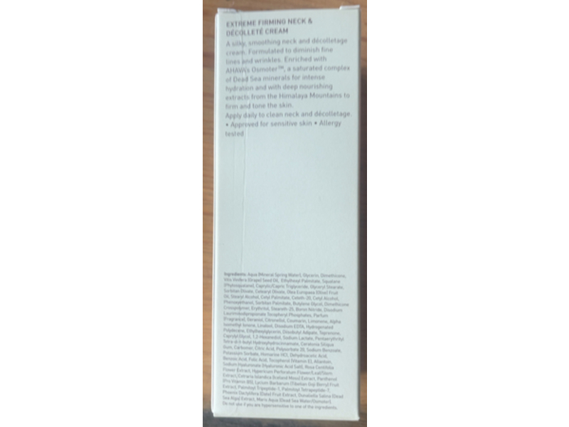 Ahava Time To Revitalize Extreme Firming Neck & Decollete Cream, 2.5 fl oz/75 mL