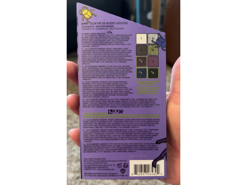 Nyx Professional Makeup Beetlejuice Color Palette, Recently Deceased, 0.02 oz/0.8 g