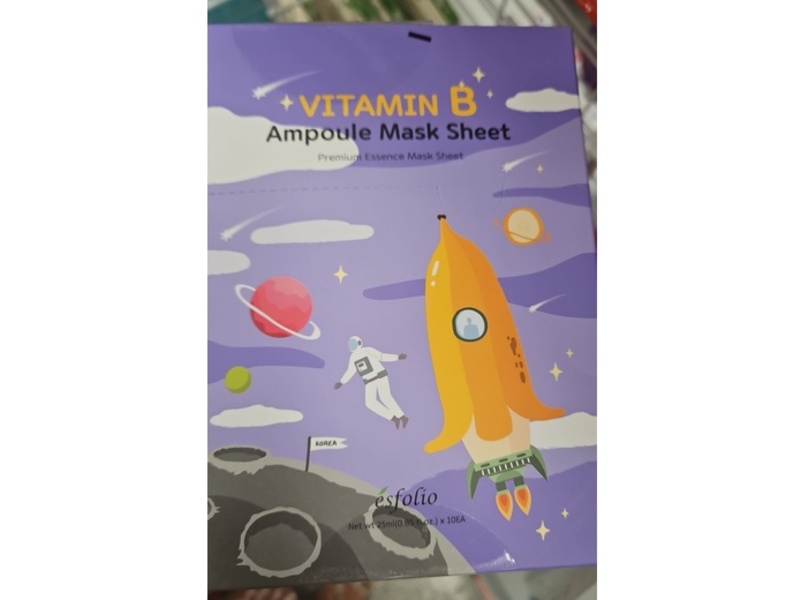 Esfolio Ampoule Mask Sheet, Vitamin B, 0.85 fl oz/25 mL