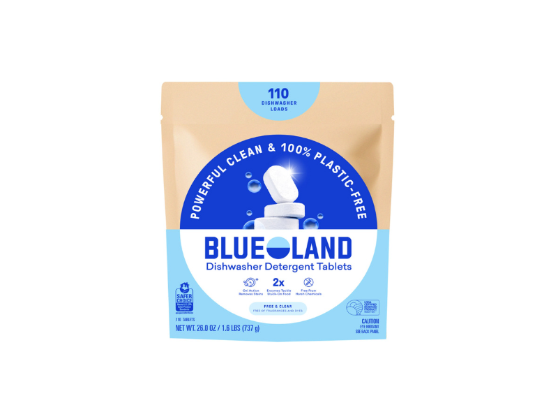 Blue Land Dishwasher Detergent Tablets, Free & Clear, 110 Loads, 26.0 oz/737 g