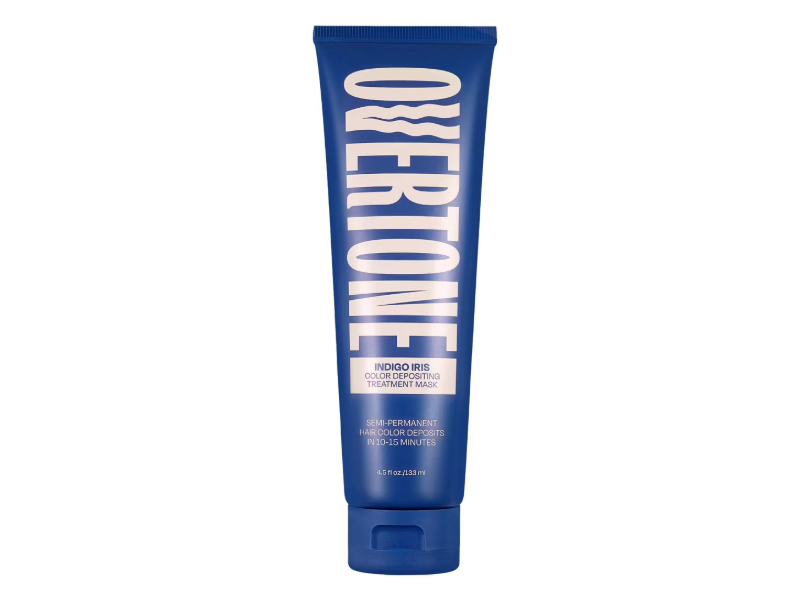 Overtone Hair Mask Semi-Permanent Hair Dye, Indigo Iris, 4.5 fl oz/133 mL