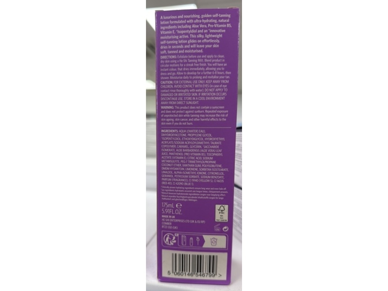 He-Shi Hydra Luxe Lotion Ultra Hydrating Self Tanner, Medium, 5.91 fl oz/175 mL