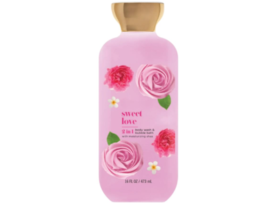 Bodycology 2 In 1 Body Wash & Bubble Bath, Sweet Love, 16 fl oz/473 mL