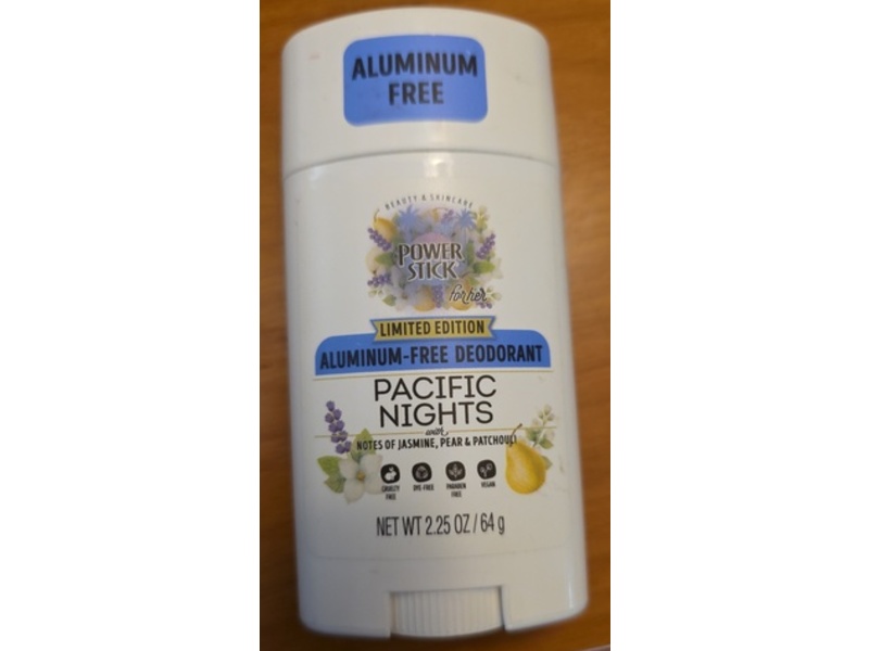 Power Stick Aluminum-Free Deodorant, Pacific Nights, 2.25 oz/64 g