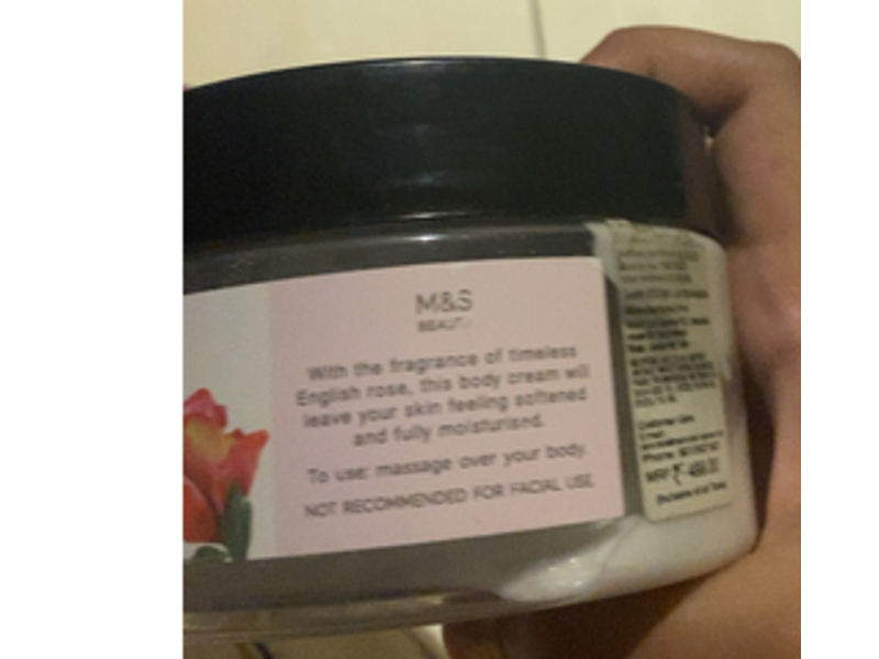 M&S Beauty Moisturizing Body Cream, Rose, 250 mL