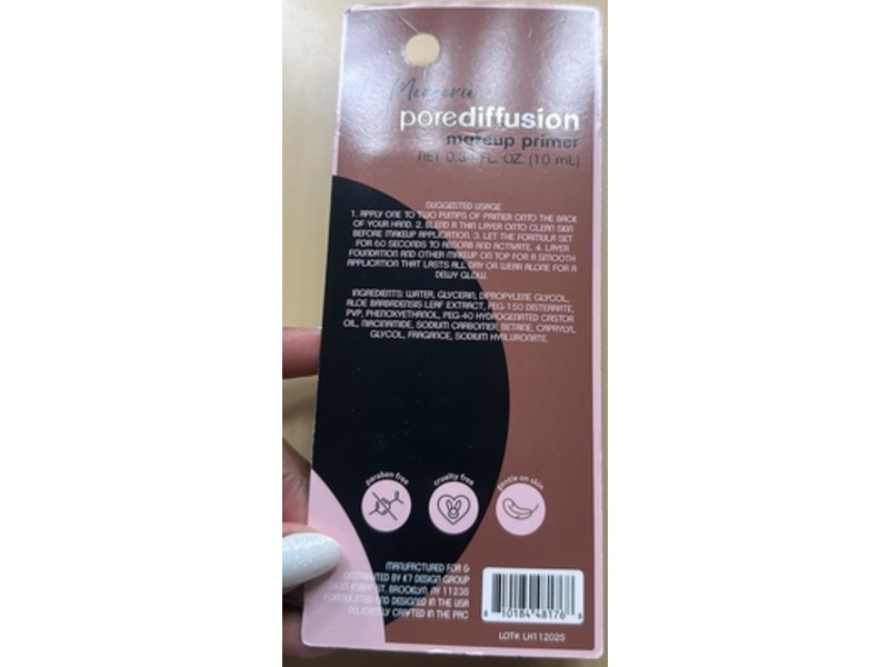 Le Mercerie PoreDiffusion Makeup Primer, Hyaluronic Acid, 0.34 fl oz/10 mL