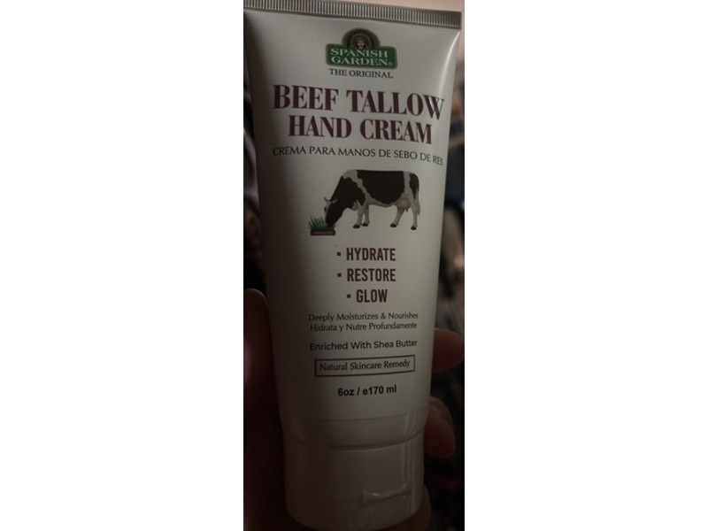 Spanish Garden The Original Beef Tallow Hand Cream, 6 oz/170 mL