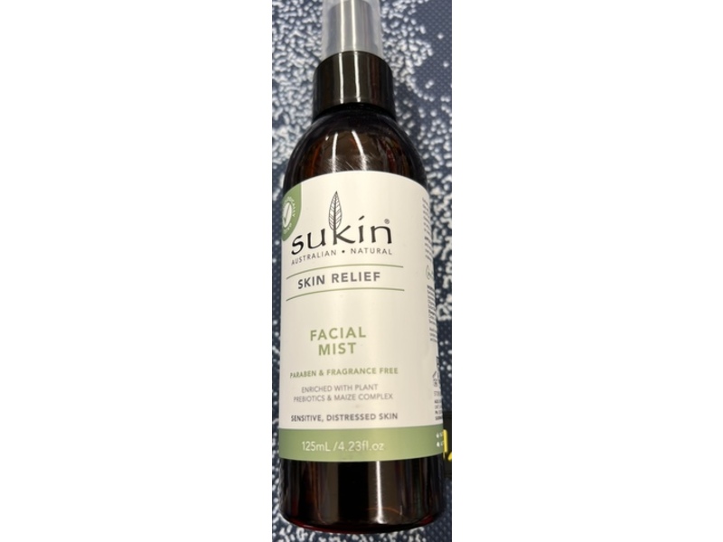 Sukin Skin Relief Facial Mist, 4.23 fl oz/125 mL