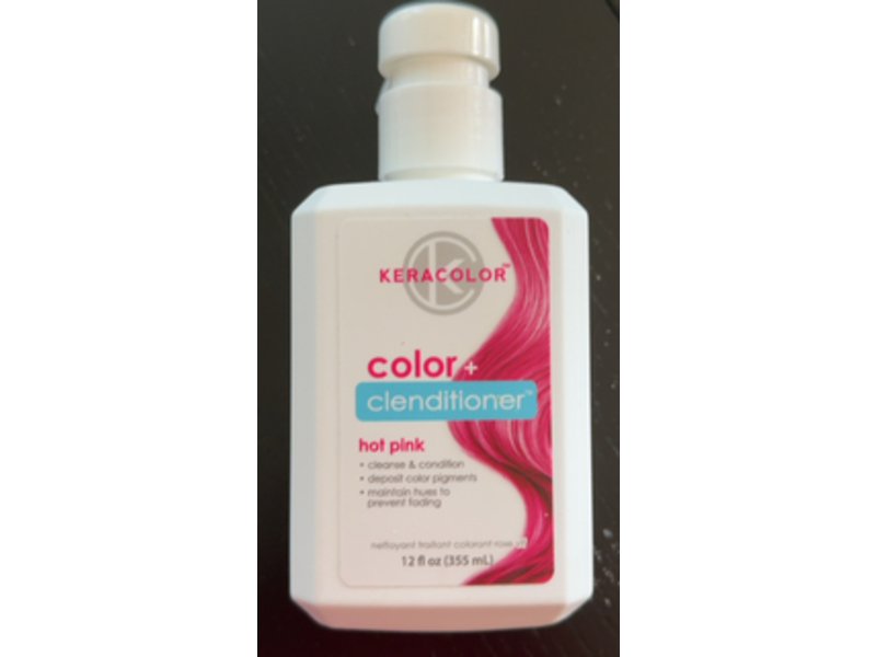 Keracolor Clenditioner Semi Permanent Hair Color, Hot Pink, 12 fl oz/355 mL