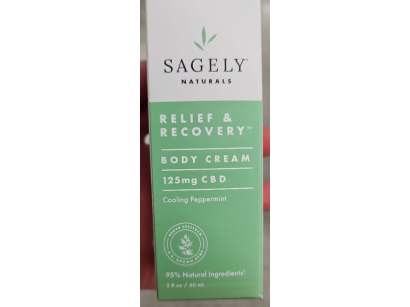 Sagely Naturals Relief & Recovery CBD Body Cream, 2 fl oz/60 mL