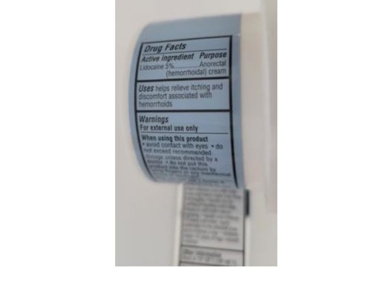 Curist Lidocaine 5% Relief Anorectal (Hemorrhoidal) Cream, 2 oz/57 g