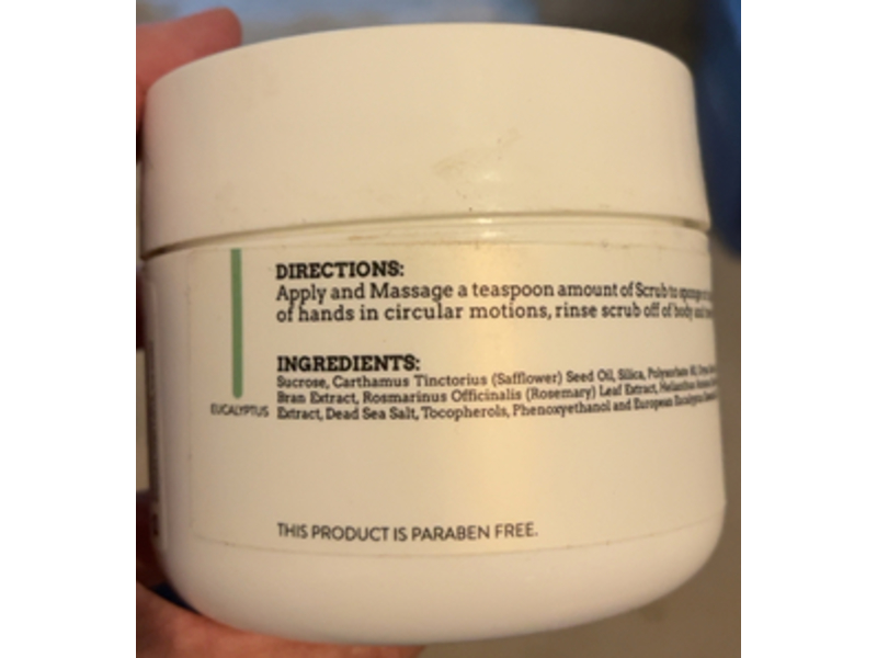 Bodynanny Sugar Body Scrub, Eucalyptus, 8 oz