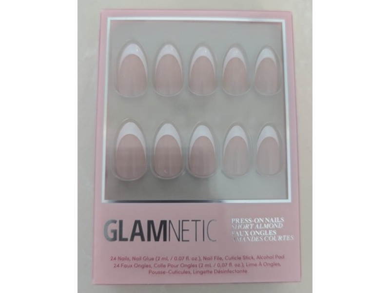 Glamnetic Press On Nails Short Almond Faux Ongles Amandes Courtes, Ma Damn, 24 Count