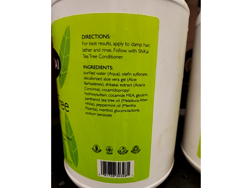 ShiKai Shampoo, Tea Tree, 128 oz/3800 mL