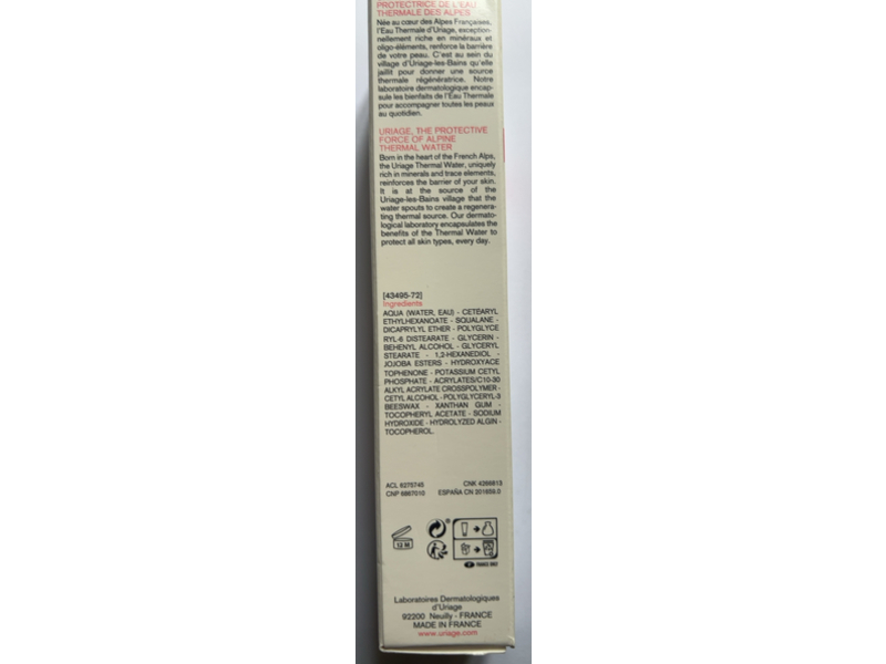 Uriage Tolederm Control Rich Soothing Care, 1.35 fl oz/40 mL